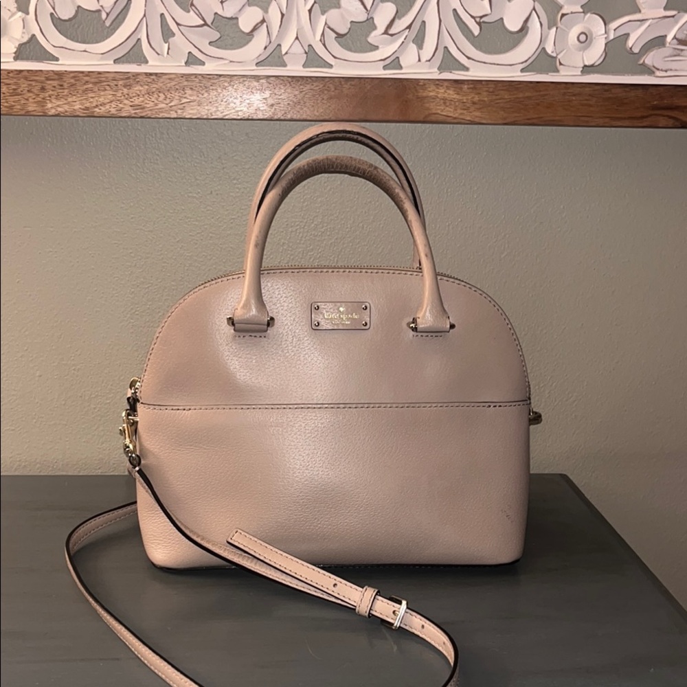 Kate Spade New York Grove Street Carli Satchel Cream / Beige Bag Purse EUC